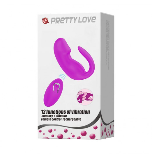 Лиловый вибростимулятор для пар с выделенной головкой и пультом ДУ Лиловый вибростимулятор для пар с выделенной головкой и пультом ДУ