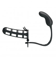 Насадка со съемным вибростимулятором простаты Hercules Penis Sneath