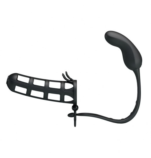 Насадка со съемным вибростимулятором простаты Hercules Penis Sneath