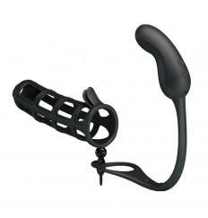 Насадка со съемным вибростимулятором простаты Hercules Penis Sneath