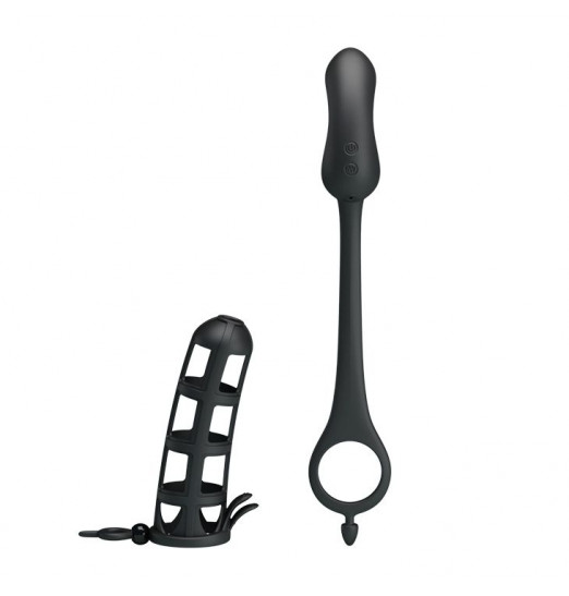 Насадка со съемным вибростимулятором простаты Hercules Penis Sneath