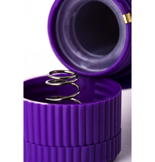 Фиолетовый фигурный вибратор - 17 см.