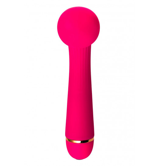 Розовый вибратор с шаровидной головкой - 20 см.