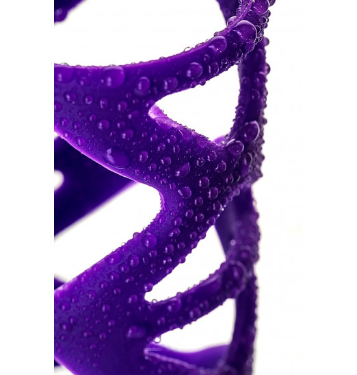 Фиолетовая насадка-сетка на пенис - 7,5 см.