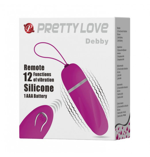 Виброяйцо Debby с дистанционным пультом и 12 видами вибрации Виброяйцо Debby с дистанционным пультом и 12 видами вибрации