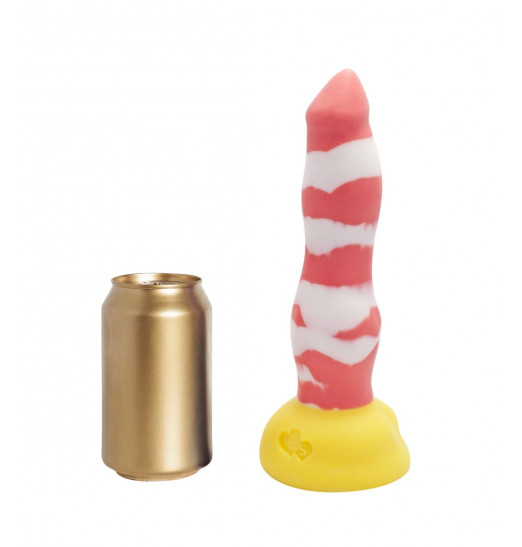 Красно-белый фаллоимитатор  Лис Medium  - 24 см.