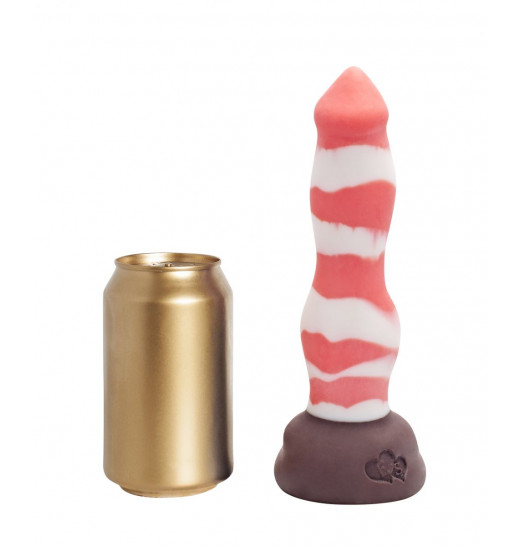 Красно-белый фаллоимитатор  Лис Small  - 21,5 см.