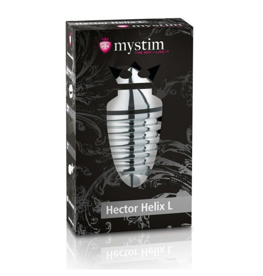Анальный плаг для электростимуляции Hector Helix Buttplug L - 11,5 см.