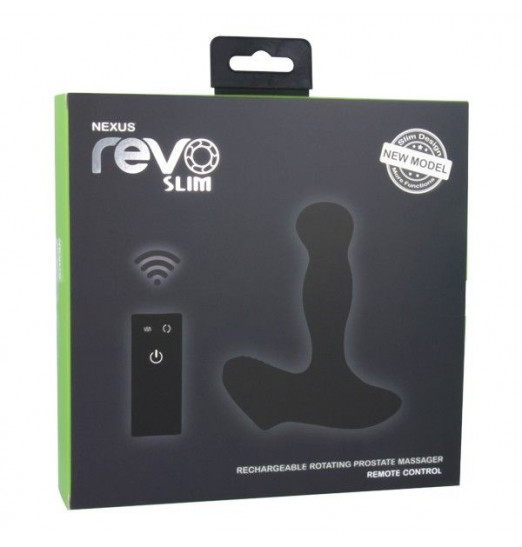 Чёрный перезаряжаемый массажёр предстательной железы NEXUS Revo Slim Чёрный перезаряжаемый массажёр предстательной железы NEXUS Revo Slim