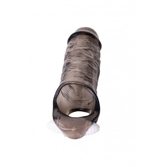 Закрытая дымчатая насадка Toyfa XLover с подхватом - 15,5 см. Закрытая дымчатая насадка Toyfa XLover с подхватом - 15,5 см.