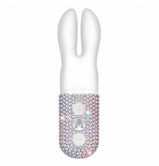 Белый вибратор с ушками The Pocket Rabbit Crystallized White