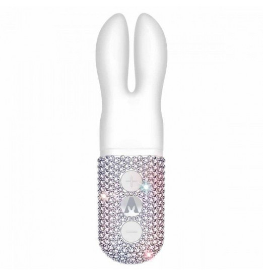 Белый вибратор с ушками The Pocket Rabbit Crystallized White Белый вибратор с ушками The Pocket Rabbit Crystallized White