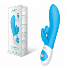 Голубой вибратор The Kissing Rabbit