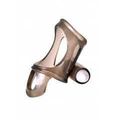 Дымчатая насадка на пенис Toyfa XLover с вибропулей