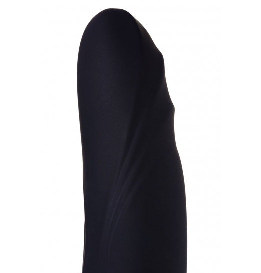Чёрный вибратор WANAME Thunder с клиторальным отростком - 24,2 см.