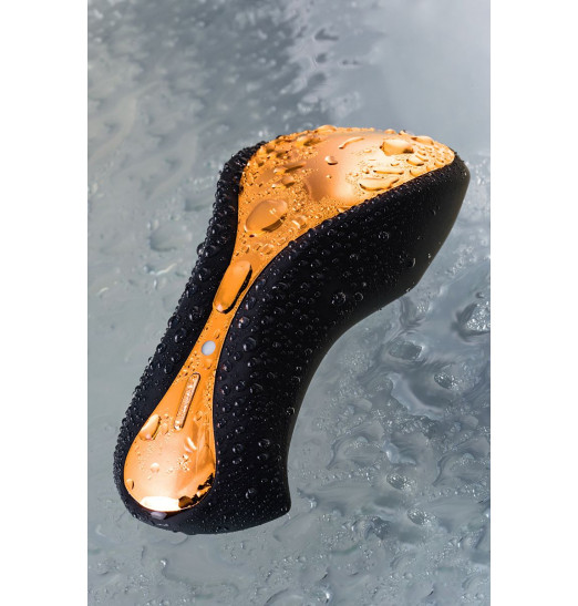 Чёрно-золотой клиторальный вибромассажер WANAME Surf