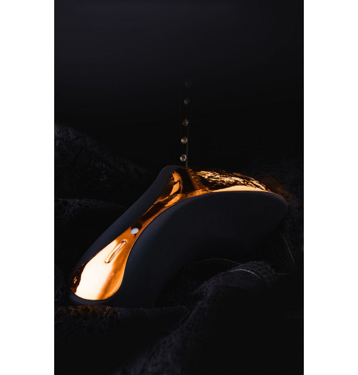 Чёрно-золотой клиторальный вибромассажер WANAME Surf