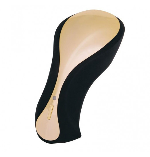 Чёрно-золотой клиторальный вибромассажер WANAME Surf