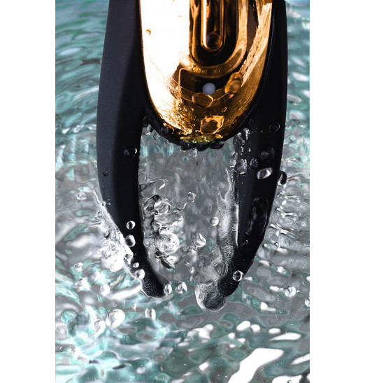 Чёрно-золотой клиторальный вибромассажер WANAME Wave