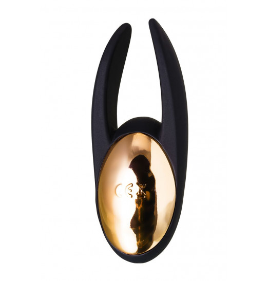 Чёрно-золотой клиторальный вибромассажер WANAME Wave