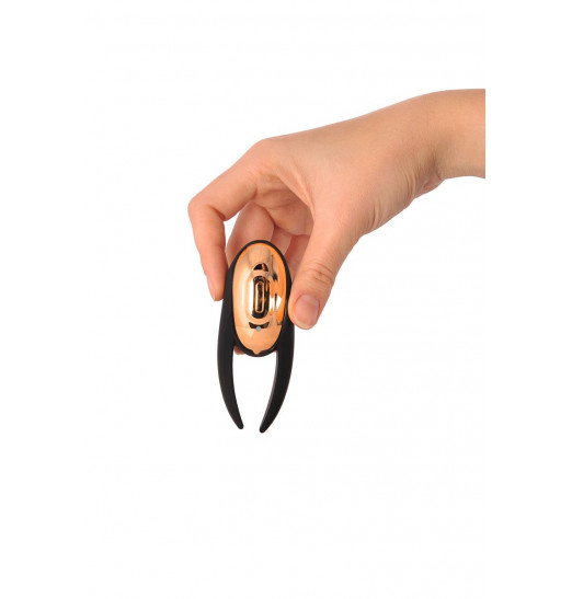 Чёрно-золотой клиторальный вибромассажер WANAME Wave