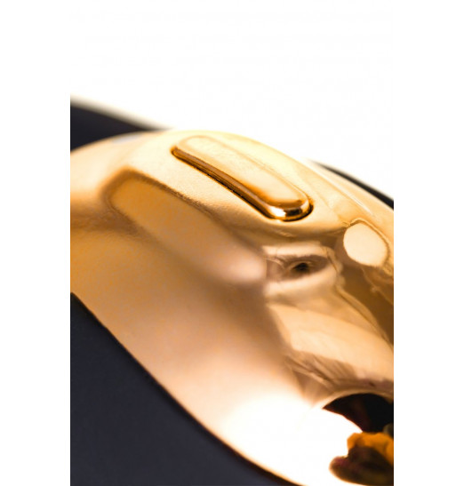 Чёрно-золотой клиторальный вибромассажер WANAME Wave