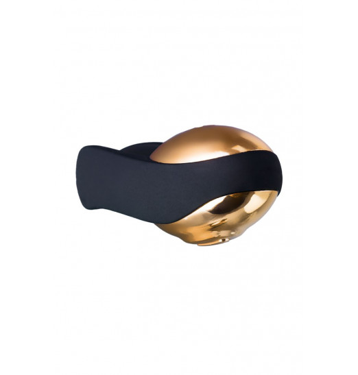 Чёрно-золотой клиторальный вибромассажер WANAME Wave