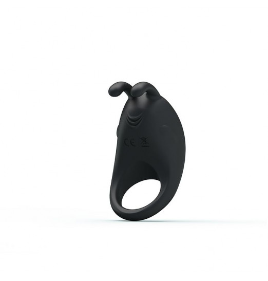 Чёрное эрекционное кольцо с вибрацией Rabbit Vibrator Чёрное эрекционное кольцо с вибрацией Rabbit Vibrator