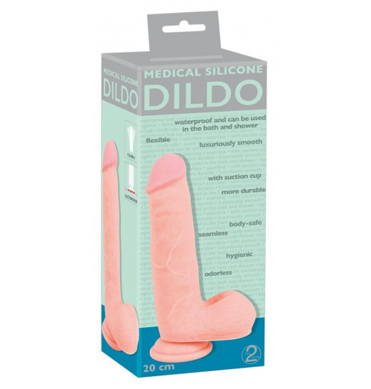 Фаллоимитатор Medical Silicone Dildo - 20 см.