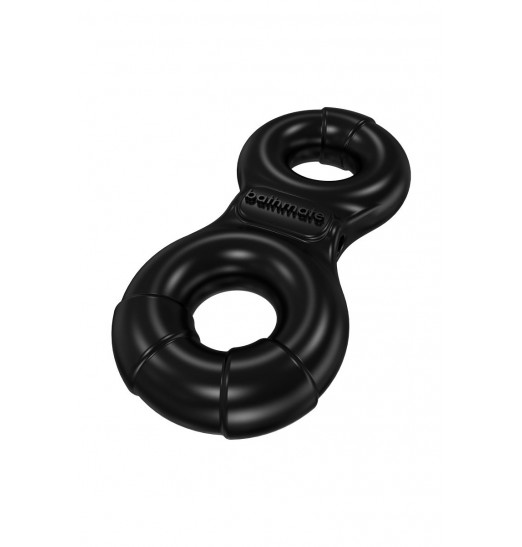 Чёрное эрекционное виброкольцо Eight