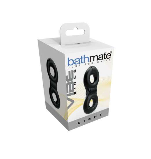 Чёрное эрекционное виброкольцо Eight