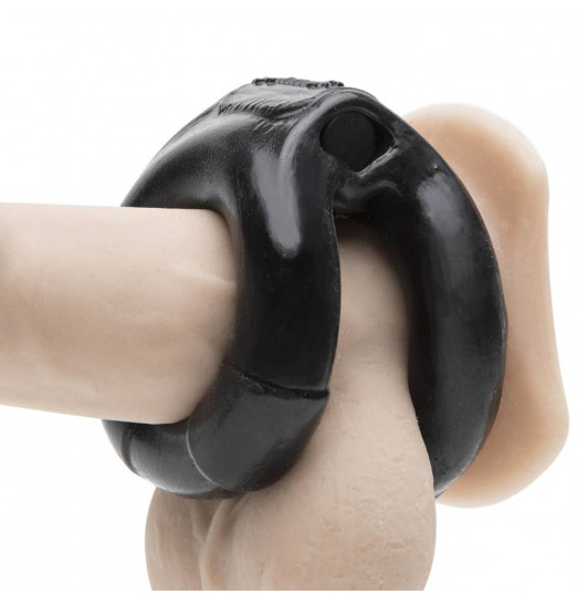 Чёрное эрекционное виброкольцо Eight