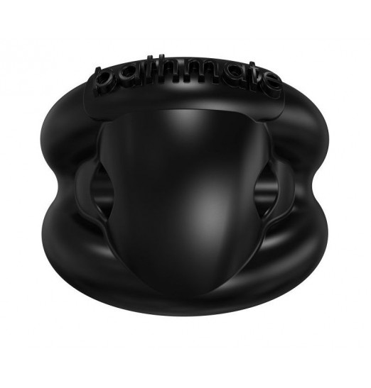 Чёрное эрекционное виброкольцо Strength