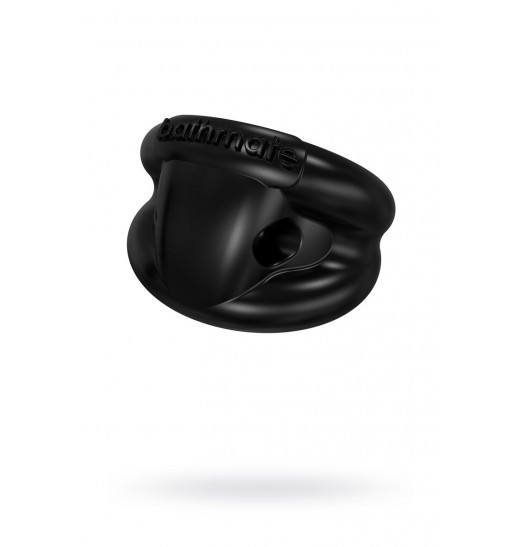 Чёрное эрекционное виброкольцо Strength