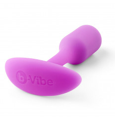 Розовая пробка для ношения B-vibe Snug Plug 1 - 9,4 см.