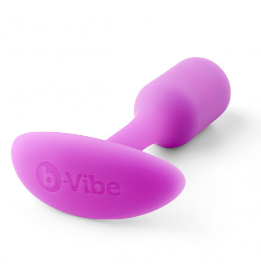 Розовая пробка для ношения B-vibe Snug Plug 1 - 9,4 см.
