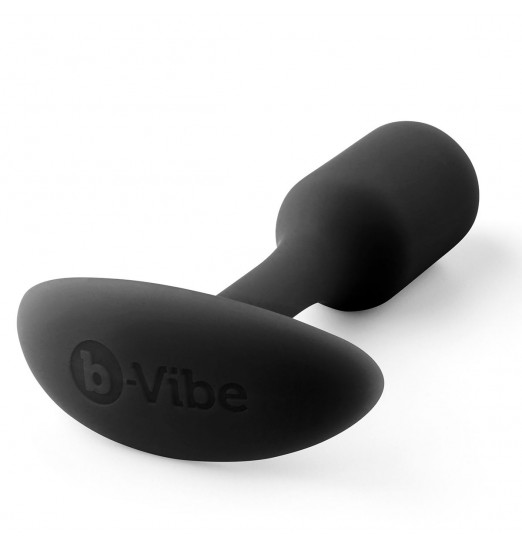 Чёрная пробка для ношения B-vibe Snug Plug 1 - 9,4 см.