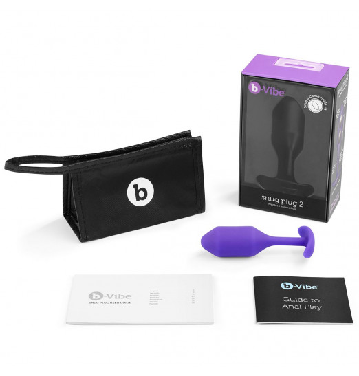 Фиолетовая пробка для ношения B-vibe Snug Plug 2 - 11,4 см. Фиолетовая пробка для ношения B-vibe Snug Plug 2 - 11,4 см.