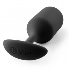 Чёрная пробка для ношения B-vibe Snug Plug 3 - 12,7 см.