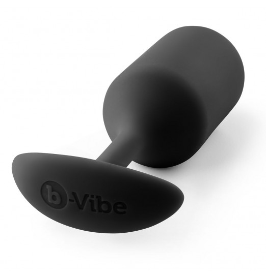 Чёрная пробка для ношения B-vibe Snug Plug 3 - 12,7 см.