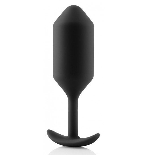 Чёрная пробка для ношения B-vibe Snug Plug 3 - 12,7 см.