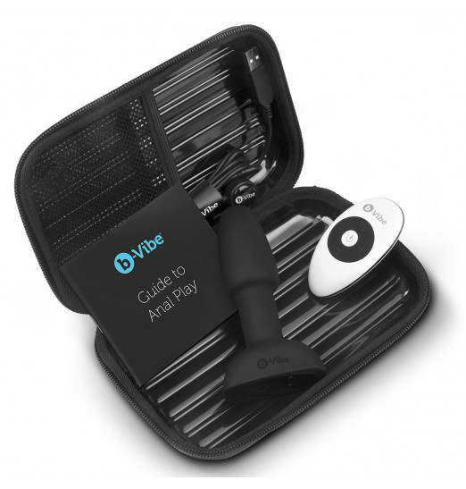 Чёрная анальная пробка с римминг-эффектом RIMMING PETITE - 12,4 см.