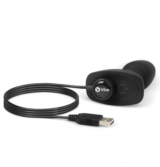 Чёрная анальная пробка с римминг-эффектом RIMMING PETITE - 12,4 см.