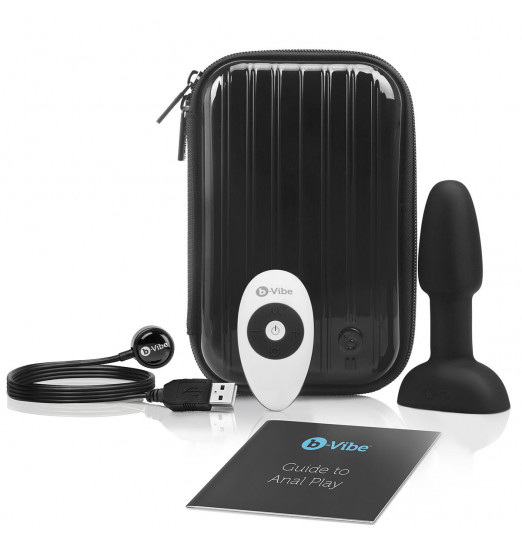 Чёрная анальная пробка с римминг-эффектом RIMMING PETITE - 12,4 см.