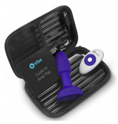 Фиолетовая анальная пробка с римминг-эффектом RIMMING PETITE - 12,4 см.