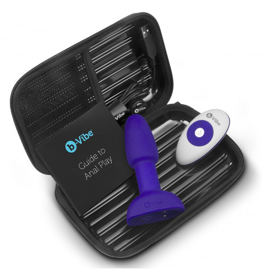 Фиолетовая анальная пробка с римминг-эффектом RIMMING PETITE - 12,4 см.