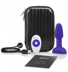 Фиолетовая анальная пробка с римминг-эффектом RIMMING PETITE - 12,4 см.