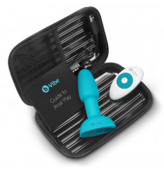 Бирюзовая анальная пробка с римминг-эффектом RIMMING PETITE - 12,4 см.