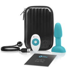 Бирюзовая анальная пробка с римминг-эффектом RIMMING PETITE - 12,4 см.