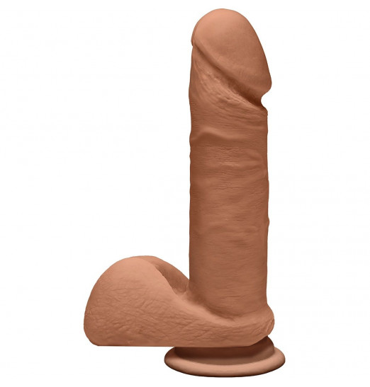 Фаллоимитатор-мулат The D Perfect D 7  Caramel - 17,8 см.